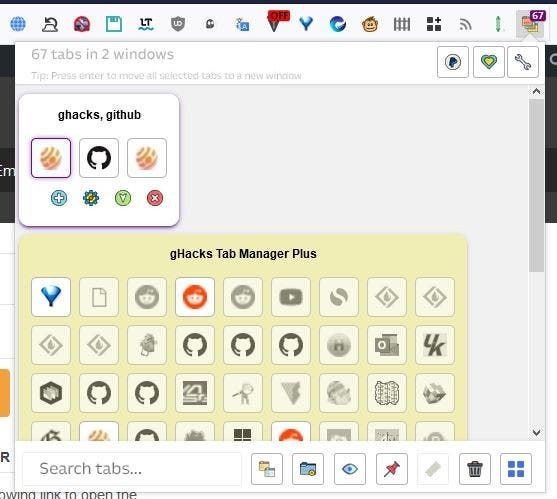 Tab Manager Plus big block view