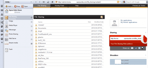 opera unite file sharing
