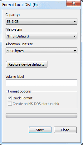 format solid state drive
