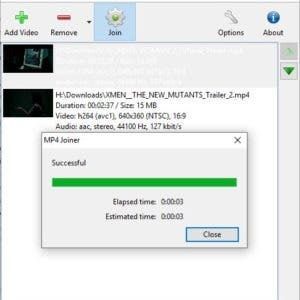 MP4Joiner video merge test 3