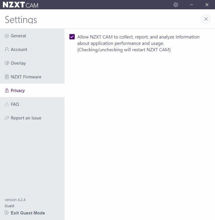 nzxt cam telemetry