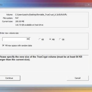 increase true crypt volume size