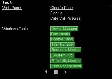 desktop info advanced pages