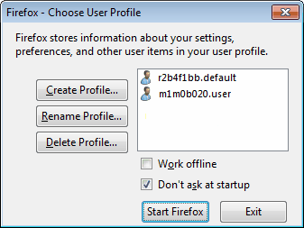 firefox profile manager