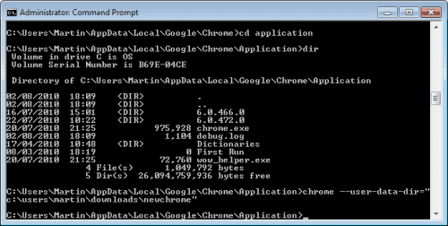 google chrome user profile