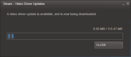 steam video driver updates