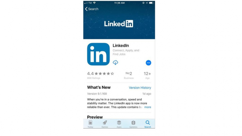 linkedin iphone apps for creating resume
