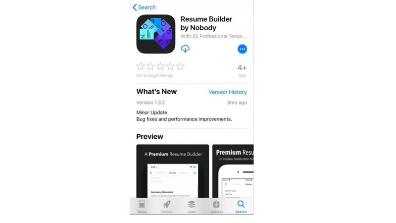 resume builder by nobody for resume app for iphone 