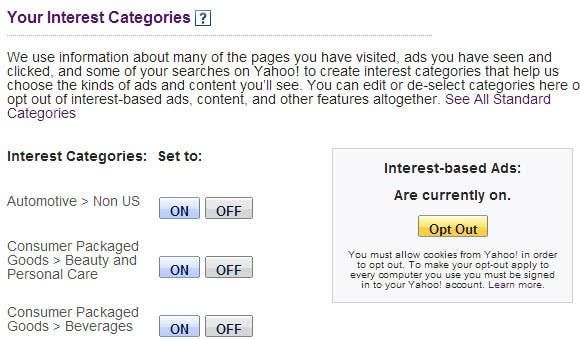 Yahoo Mail: So deaktivieren Sie interessenbezogene Anzeigen