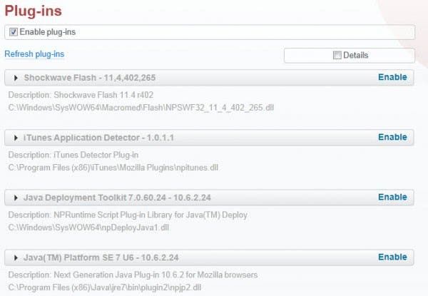 disable java opera
