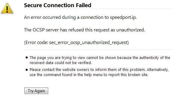 Labot OCSP serveris ir noraidījis šo pieprasījumu kā neatļautu pārlūkprogrammā Firefox