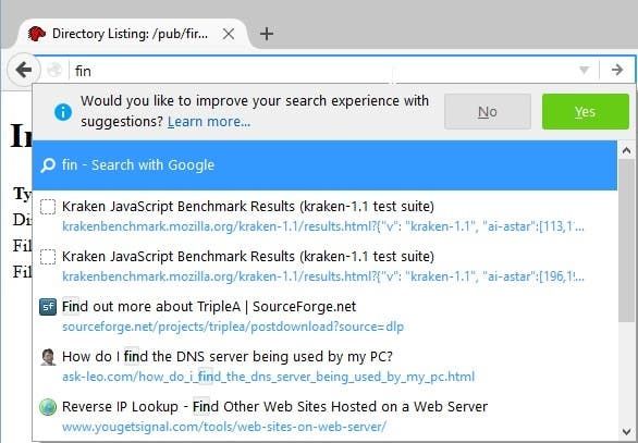 awesome bar opt-in