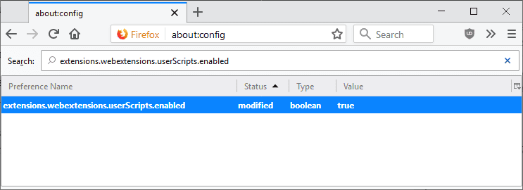 firefox user scripts api