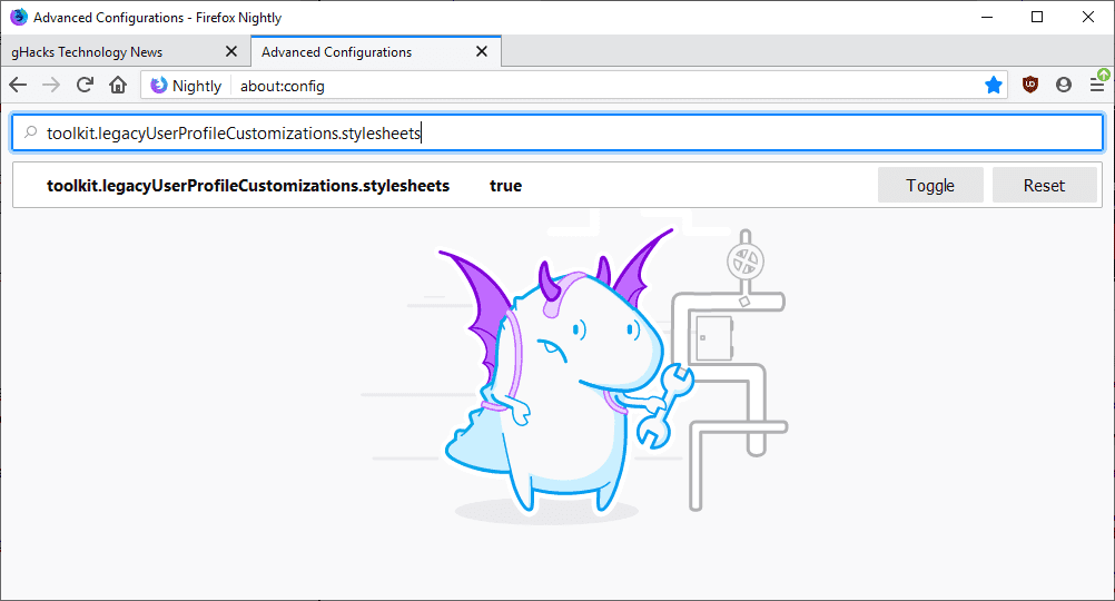 Firefox 69: userChrome.css và userContent.css bị tắt theo mặc định