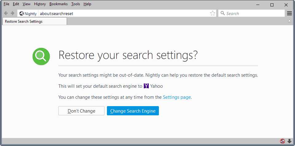 Firefox 51: нова функція відновлення пошуку