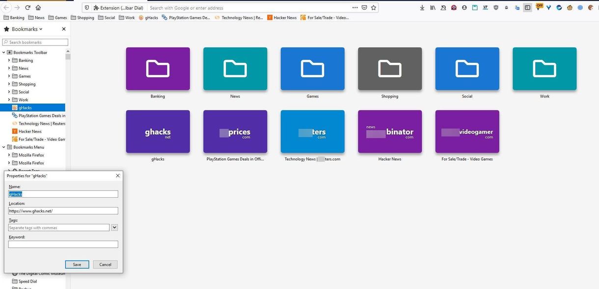 Firefox and Chrome Toolbar Dial
