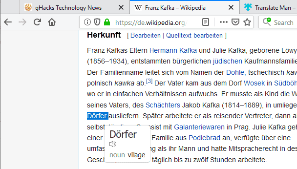 firefox instant-translations translate man extension