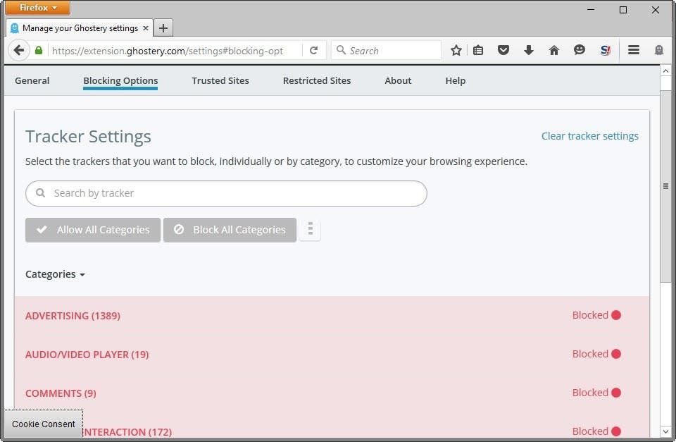 manage ghostery