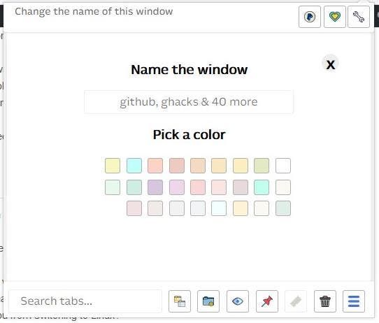 Tab Manager Plus change title