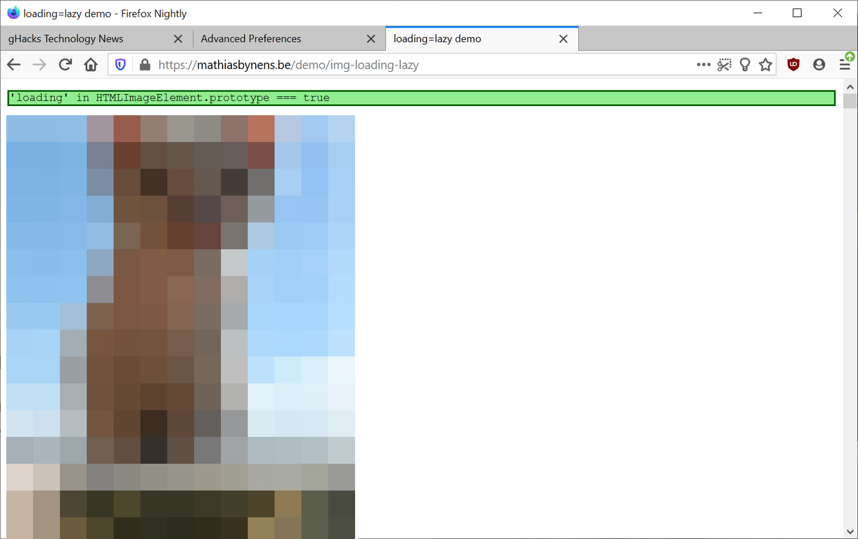 lazy loading test