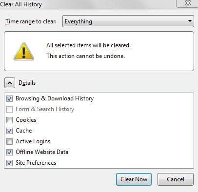 วิธีลบร่องรอยของไซต์ที่เยี่ยมชมใน Firefox