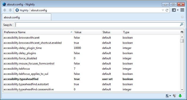 firefox advanced configuration