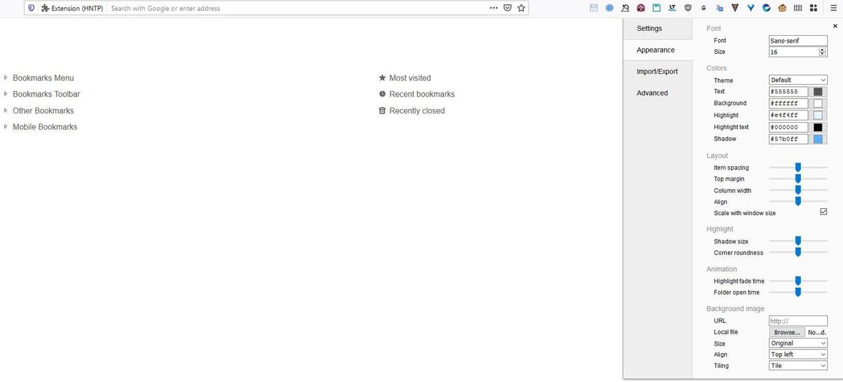 Humble New Tab Page is an elegant new tab replacement extension for Firefox and Chrome