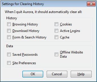 clearing history