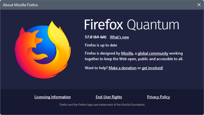 Sbohem Firefox Quantum, Ahoj prohlížeč Firefox