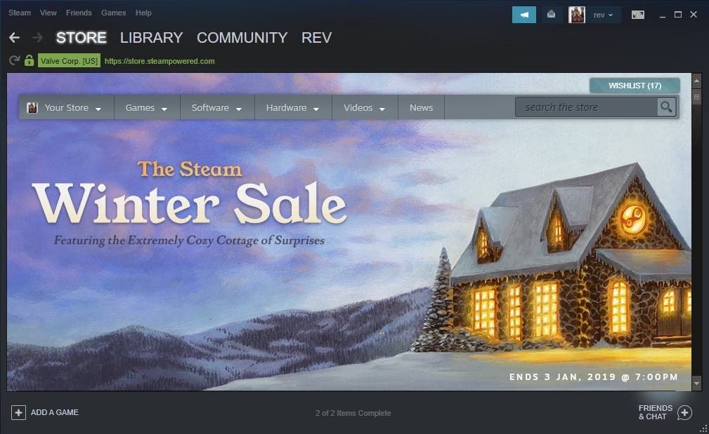 Steam Winter Sale 2018 er startet