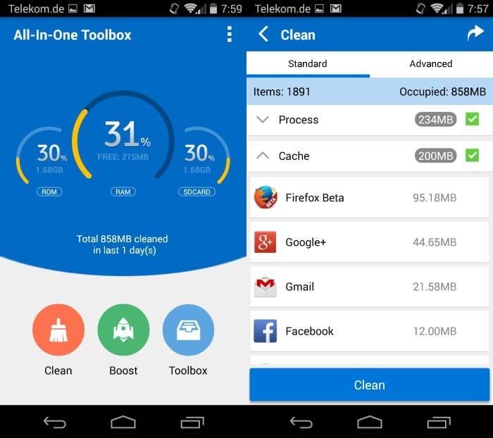 All-In-One Toolbox - це потужний засіб для чищення Android та колекція інструментів