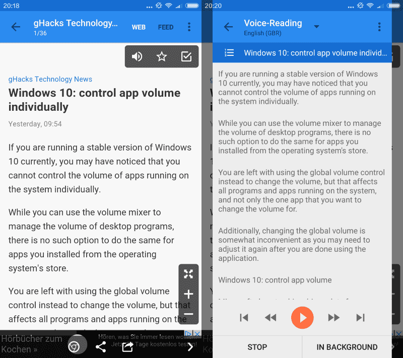 greader feed reader