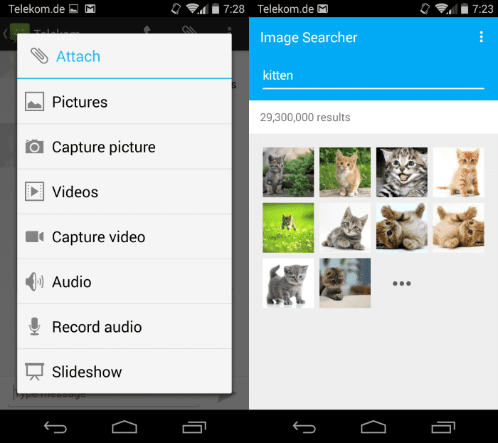 Agregue imágenes de Google Image a mensajes o correos electrónicos en Android sin esfuerzo