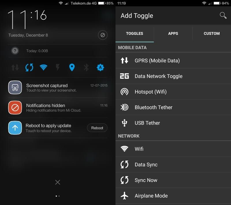 Skift data og andre indstillinger med Power Toggles til Android