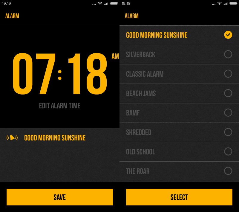 rock alarm clock