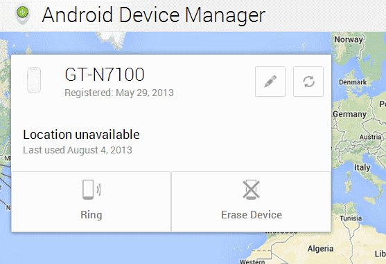 android device manager admin interface