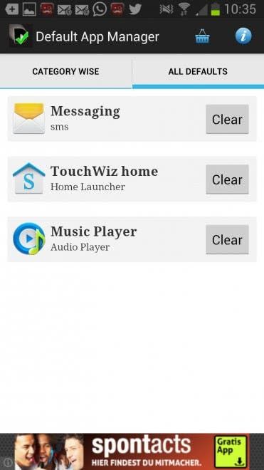 default apps manager