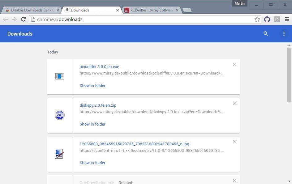 chrome downloads