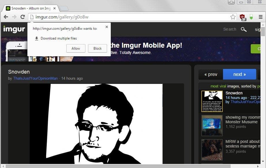 Ich bin ein Gentleman, der die Bilddownload-Funktionen von Chrome verbessert