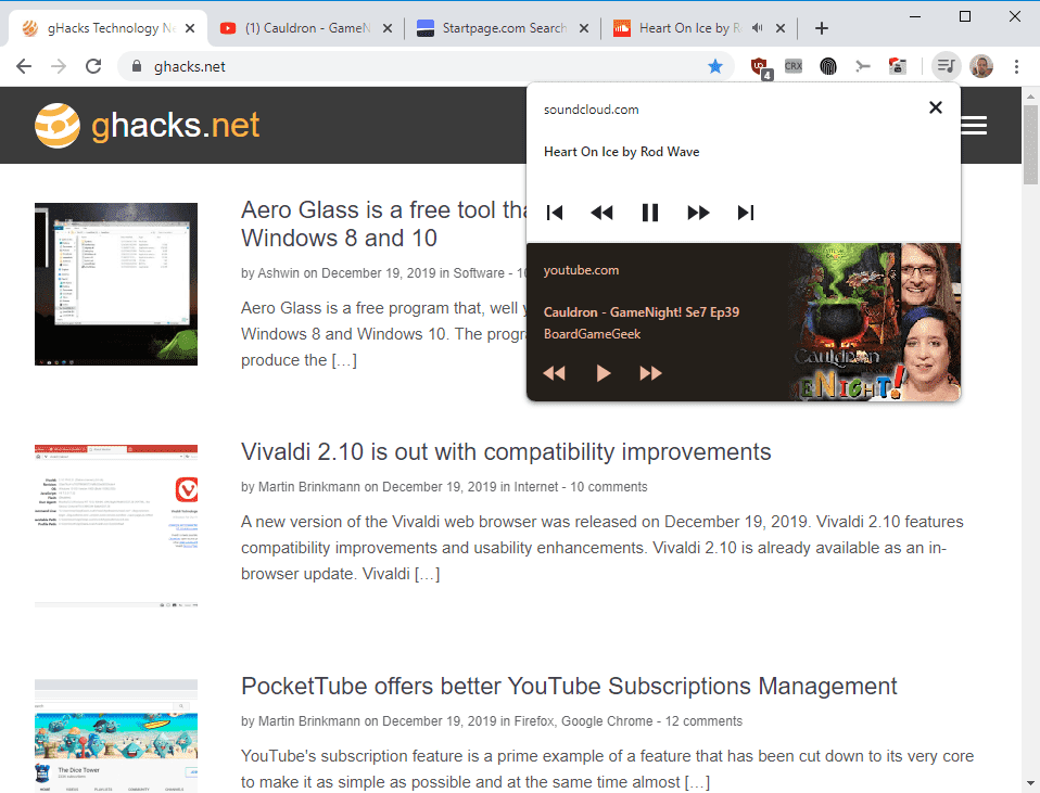 control playback