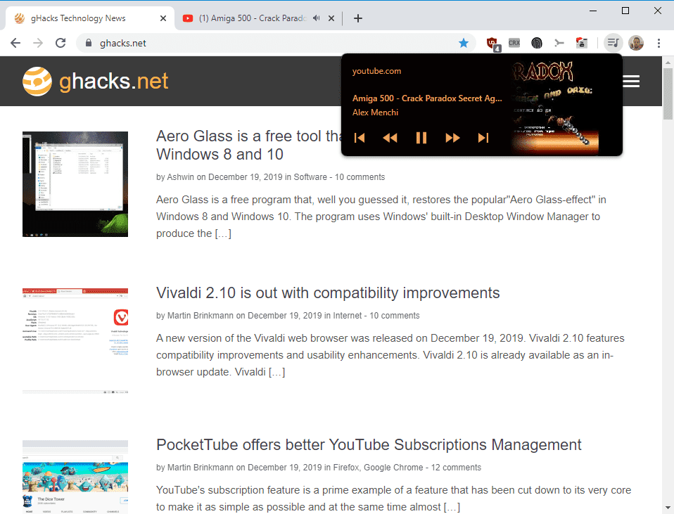 Chrome 79: kontrol media global diluncurkan