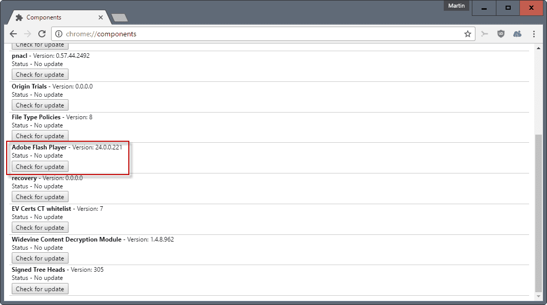 force-update adobe flash player chrome