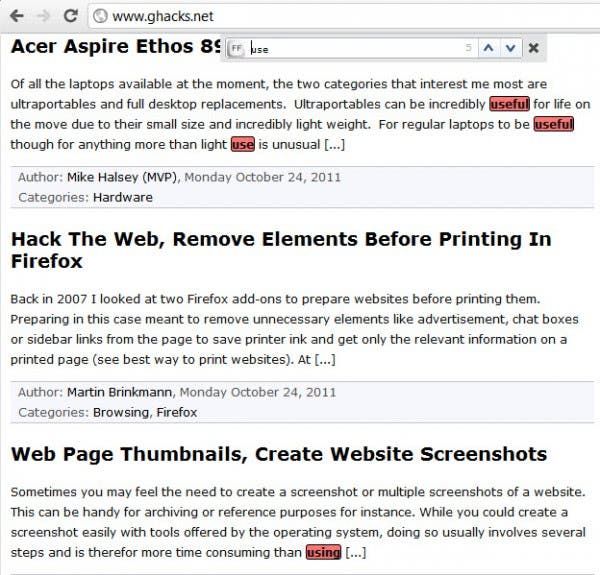 Розширений пошук для Chrome, включення значень у пошуку