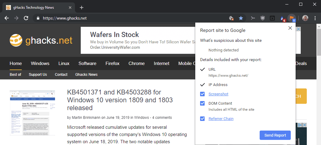 Google lansează extensia Suspicious Site Reporter pentru Chrome