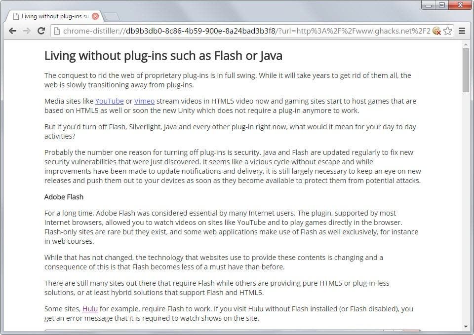 chrome reader mode