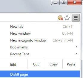 chrome distill page