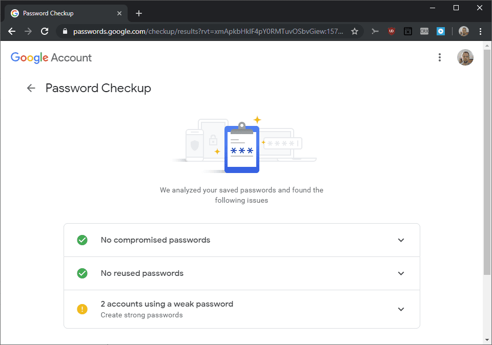 password check compromised weak