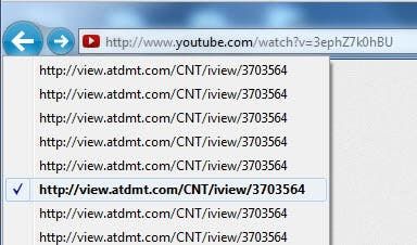 A böngésző előzményei között szereplő spam a view.atdmt.com webhelyről és más hálózatokból