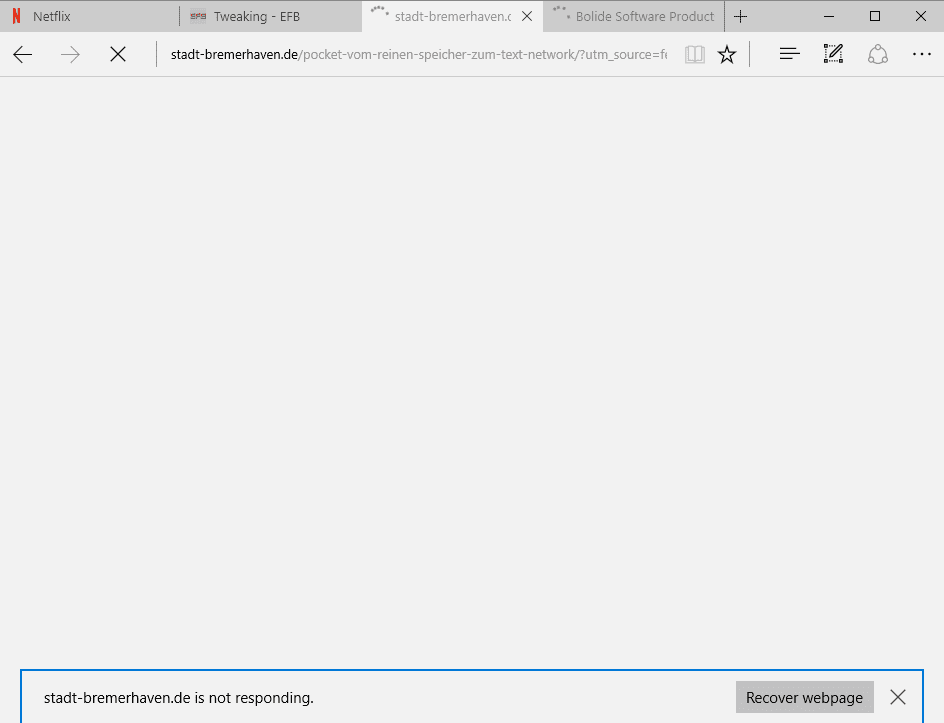 microsoft edge is not responding