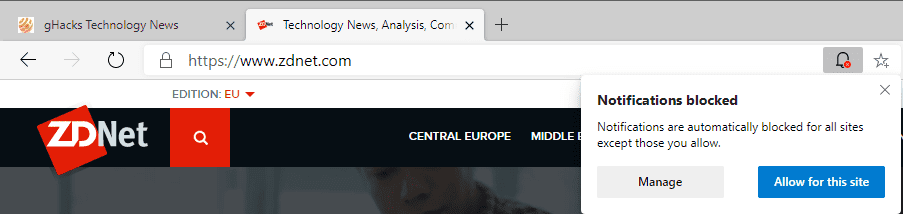 notifications blocked